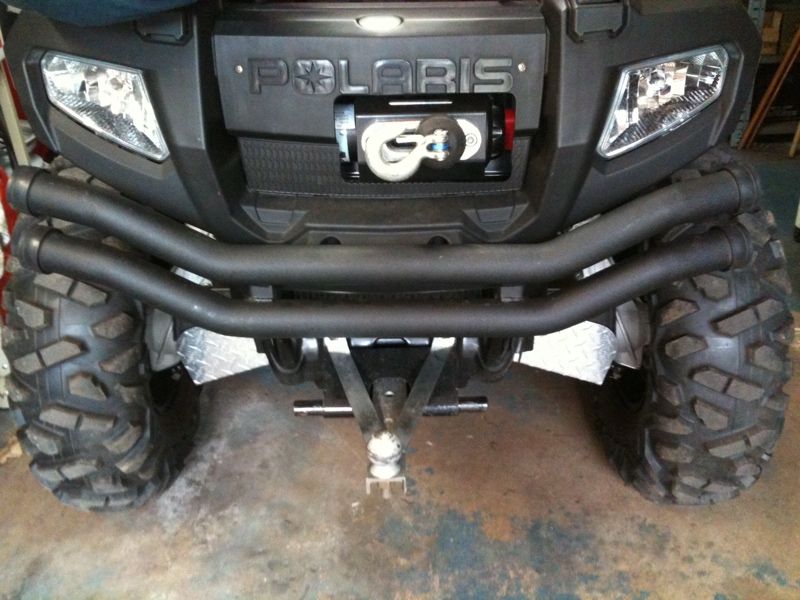 I made a front hitch ball mount Polaris ATV Forum